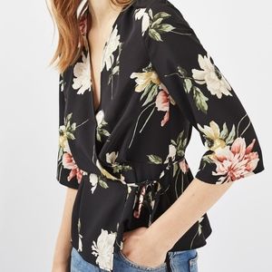 Floral Wrap Top